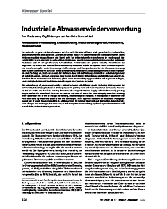 Industrielle Abwasserwiederverwertung