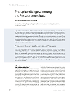 Phosphorrückgewinnung als Ressourcenschutz