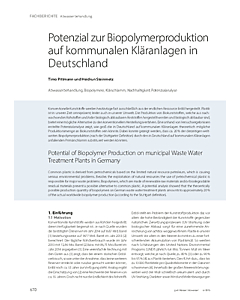 Potenzial zur Biopolymerproduktion auf kommunalen Kläranlagen in Deutschland