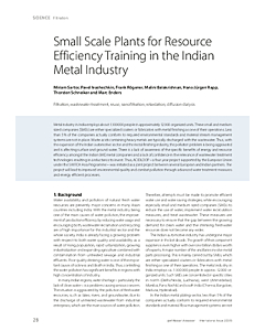 Small Scale Plants for Resource Efficiency Training in the Indian Metal Industry