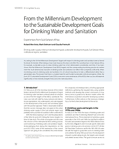 From the Millennium Development to the Sustainable Development Goals for Drinking Water and Sanitation