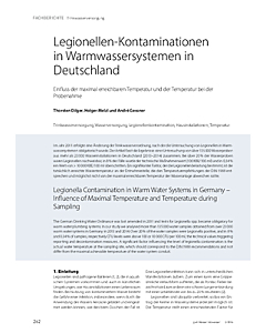 Legionellen-Kontaminationen in Warmwassersystemen in Deutschland