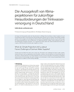 Die Aussagekraft von Klimaprojektionen für zukünftige Herausforderungen der Trinkwasserversorgung in Deutschland