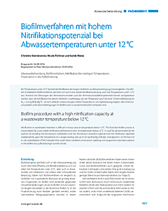 Biofilmverfahren mit hohem Nitrifikationspotenzial bei Abwassertemperaturen unter 12 °C
