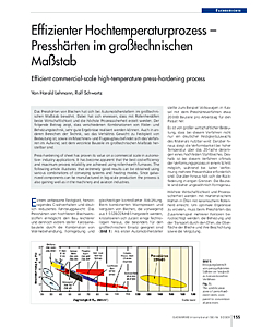 Effizienter Hochtemperaturprozess –Presshärten im großtechnischen Maßstab