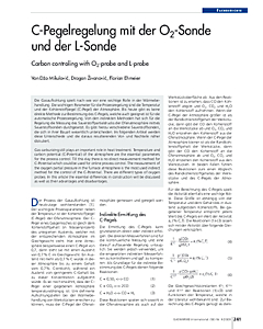 C-Pegelregelung mit der O2-Sonde und der L-Sonde