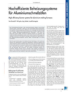 Hocheffiziente Beheizungssysteme für Aluminiumschmelzöfen