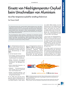 Einsatz von Niedrigtemperatur-Oxyfuel beim Umschmelzen von Aluminium