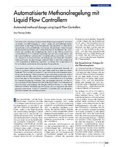 Automatisierte Methanolregelung mit Liquid Flow Controllern