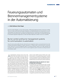 Feuerungsautomaten und Brennermanagementsysteme in der Automatisierung