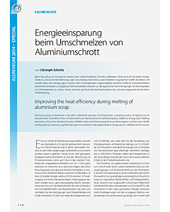 Energieeinsparung beim Umschmelzen von Aluminiumschrott