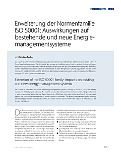 Erweiterung der Normenfamilie ISO 50001: Auswirkungen auf bestehende und neue Energiemanagementsysteme