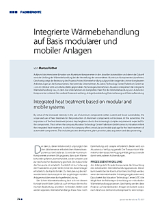 Integrierte Wärme­behandlung auf Basis modularer und mobiler Anlagen