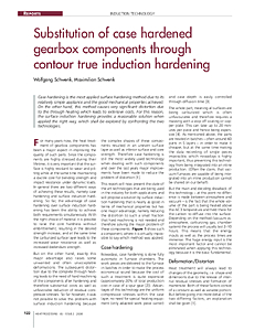 Substitution of case hardened gearbox components through contour true induction hardening