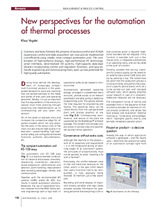 New perspectives for the automation of thermal processes