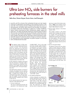 Ultra low NOx side burners for preheating furnaces in the steel mills