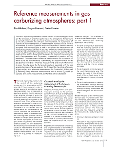Reference measurements in gas carburizing atmospheres: part 1