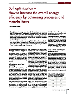 Soft optimization - How to increase the overall energy efficiency by optimizing processes and material flows