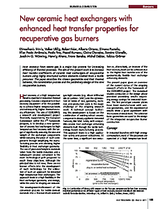 New ceramic heat exchangers with enhanced heat transfer properties for recuperative gas burners