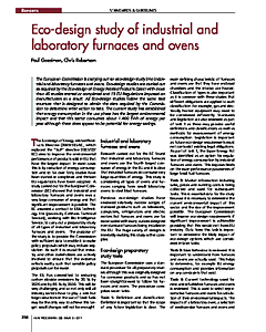 Eco-design study of industrial and laboratory furnaces and ovens