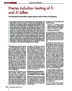 Precise induction heating of Ti and Zr billets