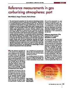 Reference measurements in gas carburizing atmospheres: part