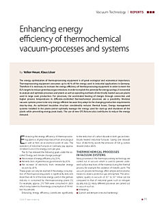 Enhancing energy efficiency of thermochemical vacuum-processes and systems