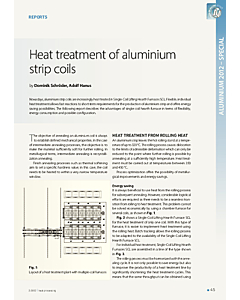 Heat treatment of aluminium strip coils