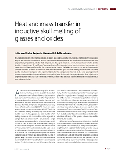 Heat and mass transfer in inductive skull melting of glasses and oxides