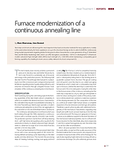 Furnace modernization of a continuous annealing line