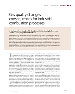 Gas quality changes: consequences for industrial combustion processes