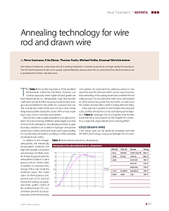 Annealing technology for wire rod and drawn wire