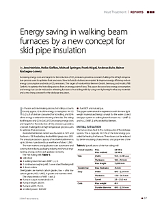 Energy saving in walking beam furnaces by a new concept for skid pipe insulation