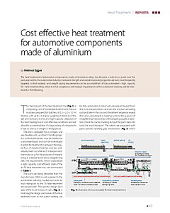 Cost effective heat treatment for automotive components made of aluminium