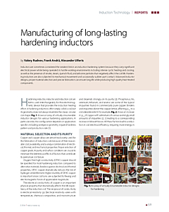 Manufacturing of long-lasting hardening inductors