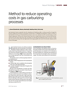 Method to reduce operating costs in gas carburizing processes