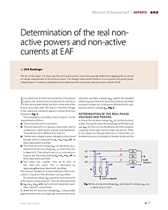 Determination of the real non-active powers and non-active currents at EAF