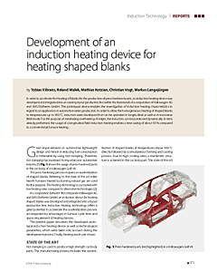 Development of an induction heating device for heating shaped blanks