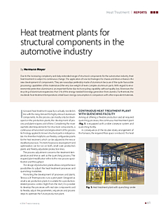 Heat treatment plants for structural components in the automotive industry