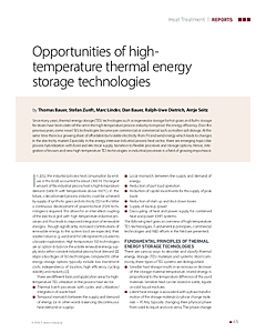 Opportunities of high-temperature thermal energy storage technologies