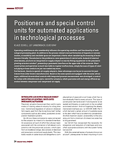 Positioners and special control units for automated applications in technological processes