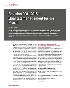 Revision 9001:2015 – Qualitätsmanagement für die Praxis