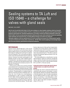 Sealing systems to TA Luft and ISO 15848 – a challenge for valves with gland seals