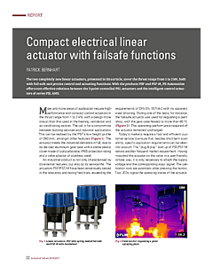 Compact electrical linear actuator with failsafe functions