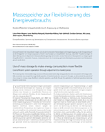 Massespeicher zur Flexibilisierung des Energieverbrauchs