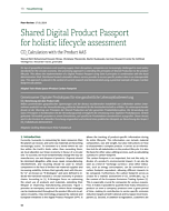 Shared Digital Product Passport for holistic lifecycle assessment
