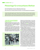 Pilotanlage für erneuerbares Methan