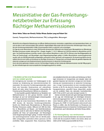 Messinitiative der Gas-Fernleitungsnetzbetreiber zur Erfassung flüchtiger Methanemissionen