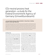CO2-neutral process heat generation –a study for the Federal Environment Agency of Germany (Umweltbundesamt)