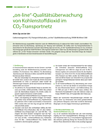 „on-line“-Qualitätsüberwachung von Kohlenstoffdioxid im CO2-Transportnetz